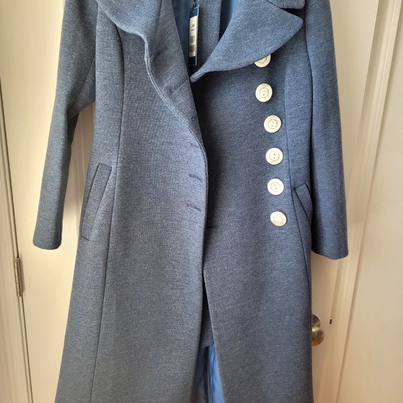 Jing Jacklyn blue belted jacket Size M 165/88A - Picture 7 of 10